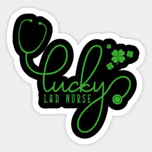 Lucky L&D Nurse Stetoscope St Patricks Day Nurse Sticker